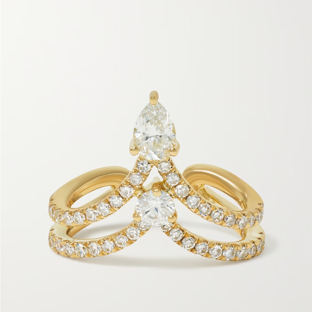 SHAY - Diamond Stacked Chevron Earcuff
